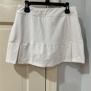 Fila White Pleated A-Line Mini Skirt